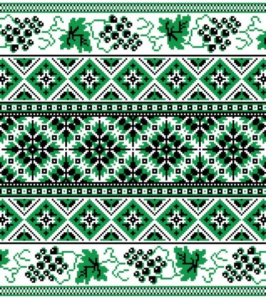 зелений колір на вишиванці