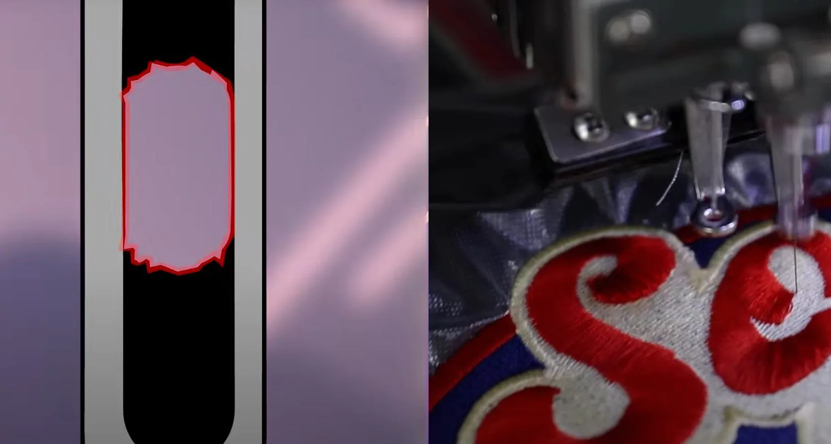 обрив нитки, вишивальна техніка